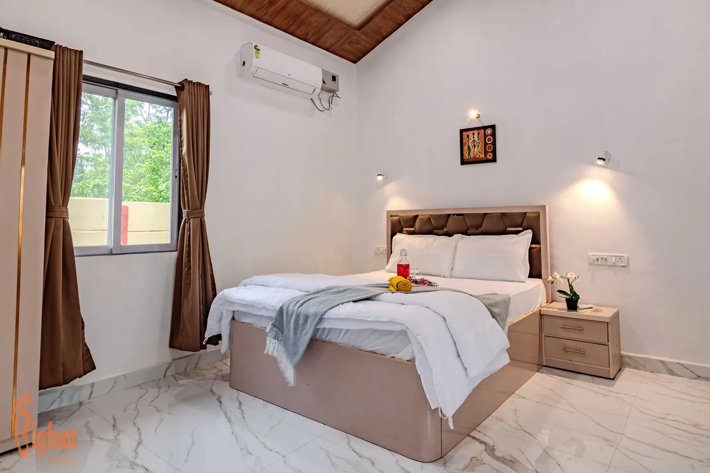 Deluxe Room with a garden view at JS Farm Resort, Karjat
